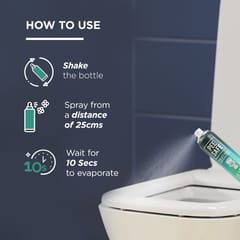 Pee Safe Toilet Seat Sanitizer Spray (50ml - Pack Of 6) - Mint| Reduces The Risk Of UTI & Other Infections | Protects From 99.9% Germs & Travel Friendly | Anti Odour, Deodorizer