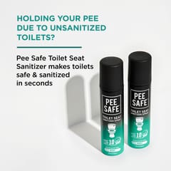 Pee Safe Toilet Seat Sanitizer Spray (75ml - Pack Of 6) - Mint| Reduces The Risk Of UTI & Other Infections | Protects From 99.9% Germs & Travel Friendly | Anti Odour, Deodorizer