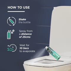 Pee Safe Toilet Seat Sanitizer Spray (75ml - Pack Of 6) - Mint| Reduces The Risk Of UTI & Other Infections | Protects From 99.9% Germs & Travel Friendly | Anti Odour, Deodorizer