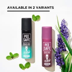 Pee Safe Toilet Seat Sanitizer Spray 50ml - Lavender | Reduces The Risk Of UTI & Other Infections | Protects From 99.9% Germs & Travel Friendly | Anti Odour, Deodorizer