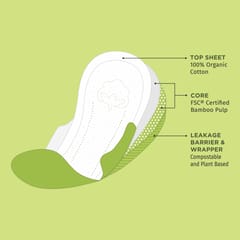 Pee Safe Organic Cotton Biodegradable Sanitary Pads, Overnight | Anti-Bacterial | Superb Absorbency | Long Lasting Protection | Skin Friendly | Comfortable & Easy To Use | Pack of 10
