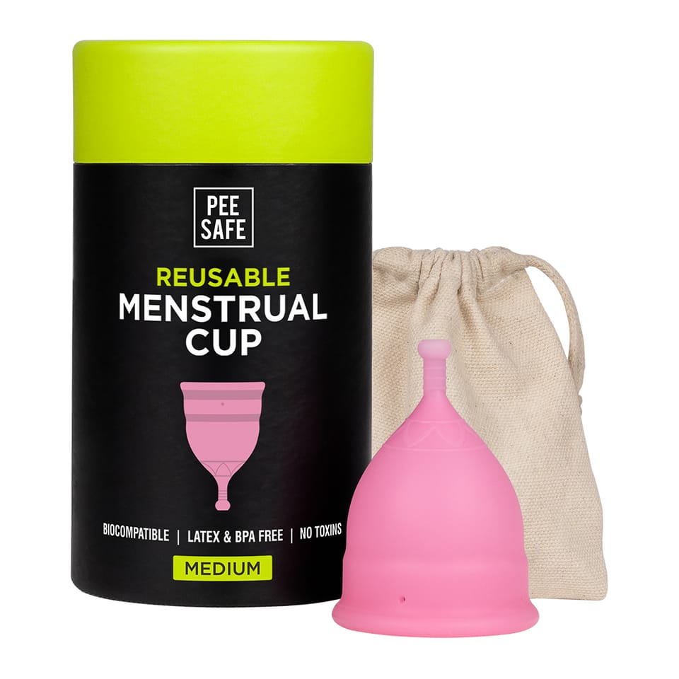 PEESAFE Menstrual Hygiene Combo Reusable Menstrual Cups (Large) & Menstrual Cup Wash With Feminine Intimate Wash 105ml for women| All Day Long Freshness | Period Care