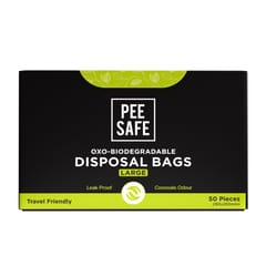Pee Safe Sanitary Disposal Bags (Pack of 50 Bags) | Oxo Biodegradable | Leak Proof & Odour Free | Discreet Disposal of Tampons, Panty Liners & Sanitary Pads, Condoms & Hygiene Waste