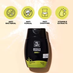 Pee Safe Intimate Powder For Women | Fights Bacterial Infections | Prevents Chafing, Redness & Dryness | Soothes Irritation | Reduces Sweat & Odour | 75 Grams | Pack of 3