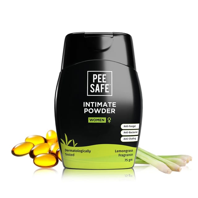Pee Safe Intimate Powder For Women | Fights Bacterial Infections | Prevents Chafing, Redness & Dryness | Soothes Irritation | Reduces Sweat & Odour | 75 Grams | Pack of 3