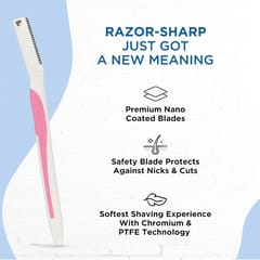 FURR Face Razor for Women | Razor For Eyebrows, Upper Lip, Forehead, Chin | Effortless Hair Removal Experience with Japanese Blade | Can Be Used Up to 5 Times | Pack of 2