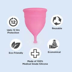 Pee Safe Menstrual Cup Medium + Large | Odour & Rash Free | Leakage Proof | Infection Free | Made With Medical Grade Silicone | Reusable Cups