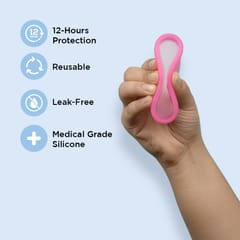 Pee Safe Reusable Menstrual Disc | 1 Reusable Menstrual Disc + 1 Spandex Storage Pouch | Capacity of 55 ml | Made of Medical Grade Silicone