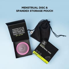 Pee Safe Reusable Menstrual Disc | 1 Reusable Menstrual Disc + 1 Spandex Storage Pouch | Capacity of 55 ml | Made of Medical Grade Silicone