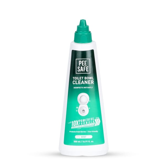 Pee Safe Toilet Bowl Cleaner - 500ml |10X Powerful Formulation|Biodegradable & Eco-friendly|Spotless Toilet In Minutes Remove 99.9% Germs|No Toxic Fumes, Non-Corrosive|Eliminates Odor|Minty fregrence
