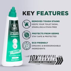 Pee Safe Toilet Bowl Cleaner - 500ml |10X Powerful Formulation|Biodegradable & Eco-friendly|Spotless Toilet In Minutes Remove 99.9% Germs|No Toxic Fumes, Non-Corrosive|Eliminates Odor|Minty fregrence