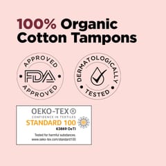 Pee Safe 100% Organic Tampon (Super) | Comfortable & Stain-Free Experience | Ultra Soft & Highly Absorbent | Rash & Irritation Free | Skin Friendly | FDA Approved | Pack of 10