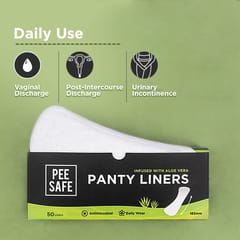 PEESAFE Panty Liners For Women Daily Use with Alero Vera - Pack Of 100 | Pantyliners With 185mm Length | Extra Comfort | Cottony-Soft Surface With 185mm Wide Optimal Coverage For Prolonged Comfort | Keeps You Dry & Fresh All Day Long