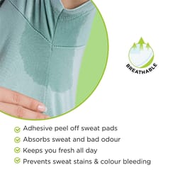 PEESAFE Sweat Pads for underarm Women & Men - Straight | Peel-off | Prevents Stains, Absorbs Sweat & Unpleasant Odour | Pack Of 2