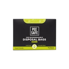 Pee Safe Sanitary Disposal Bags Small - (Pack of 50 Bags) |Oxo Biodegradable|Leak Proof & Odour Free|Discreet Disposal of Tampons, PantyLiners, Pads, Condoms & Hygiene Waste, polyethylene, Green & White�