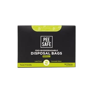 Pee Safe Sanitary Disposal Bags Small - (Pack of 50 Bags) |Oxo Biodegradable|Leak Proof & Odour Free|Discreet Disposal of Tampons, PantyLiners, Pads, Condoms & Hygiene Waste, polyethylene, Green & White�