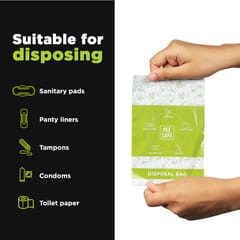 Pee Safe Sanitary Disposal Bags Small - (Pack of 50 Bags) |Oxo Biodegradable|Leak Proof & Odour Free|Discreet Disposal of Tampons, PantyLiners, Pads, Condoms & Hygiene Waste, polyethylene, Green & White�