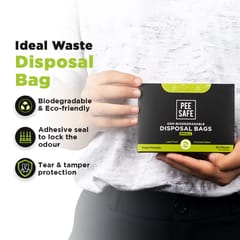 Pee Safe Sanitary Disposal Bags Small - (Pack of 50 Bags) |Oxo Biodegradable|Leak Proof & Odour Free|Discreet Disposal of Tampons, PantyLiners, Pads, Condoms & Hygiene Waste, polyethylene, Green & White�