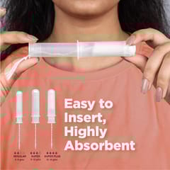 Pee Safe Applicator Tampons For Heavy flow 8 Pieces | Easy to use | Leak Proof | Ultra Soft & Comfortable | Highly Absorbent | BPA Free | FDA Approved