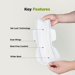 Pee Safe Ultra Thin Sanitary Pads For Women | Cottony Soft Sanitary Napkins For Ultra Comfort | Pack Of 12 For Rash Free Periods | Dual Wings | Toxin Free | Extra Long | Unscented