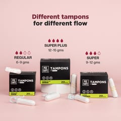 Pee Safe Viscose Tampons For Periods | Super Flow | Highly Absorbent | Ultra Soft | Rash Free | Stain Free Experience | Fragrance Free | FDA Approved | Pack Of 20