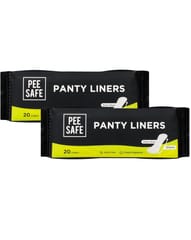 Pee Safe Panty Liners For Women Daily Use | Cottony Soft Surface | 155Mm Optimum Coverage | Curved Shape For Extra Comfort | Keeps You Fresh And Dry All Day Long | Pack Of 40 Liners